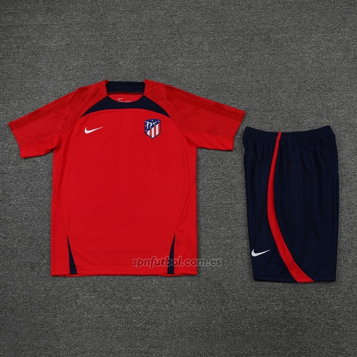 Chandal del Atletico Madrid Manga Corta 2022-2023 Rojo - Pantalon Corto